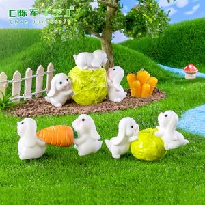 Matériaux ruraux pour bricolage, lapin de ferme mignon, accessoires décoratifs, petites décorations de paysage Weij - Product Image 3