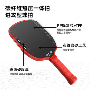 Raquette de pickleball Agassi 16 mm en fibre de carbone T700, antidérapante, forme standard, pour l'entraînement - Product Image 2