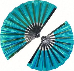 Abanicos de Bambú Pintados con Diseño Holográfico para Mujeres, Abanicos Plegables Grandes para Regalos Empresariales, Festivales, Decoración del Día del Orgullo - Product Image 5