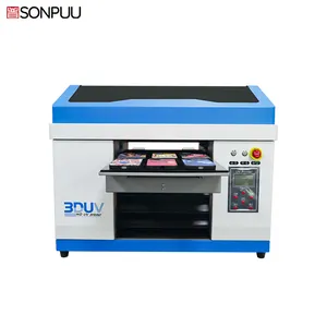 Auto Printer UV botol Flatbed UV Printer A3 ukuran mesin cetak komersial A3 + UV kecil Inkjet Printer harga untuk casing ponsel