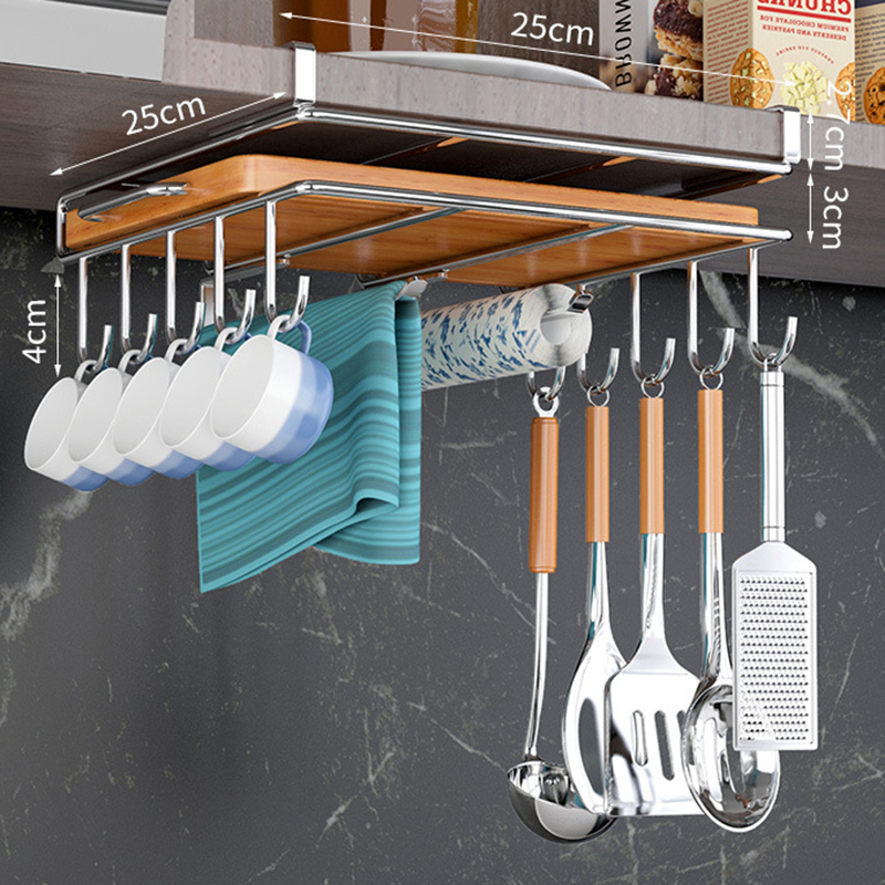 Cutting Board Pot Cover Storage Rack [With Hook]