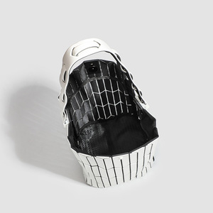 Xu hướng thời trang hình học chần màu khối xô túi thiết kế thích hợp dây kéo Polyester đa năng túi xách - Product Image 3