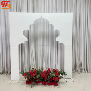 Smooth White Wedding Arch <b>Backdrop</b> Panel Metal Arch <b>Frame</b> Background for Wedding Event Decoration - Product Image 2