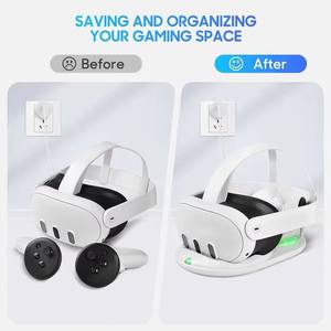 45W stazione di ricarica rapida Dock caricabatterie Meta 3 <span class=keywords><strong>VR</strong></span> auricolare supporto di ricarica Controller per <span class=keywords><strong>VR</strong></span> <span class=keywords><strong>AR</strong></span> <span class=keywords><strong>MR</strong></span> accessori - Product Image 2