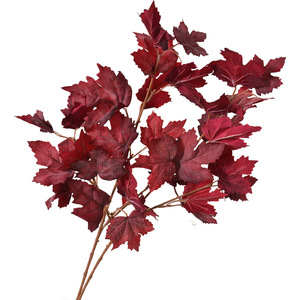 Feuille d'érable artificielle Laixing, tige unique en soie, couleur automne, décoration pour la fête de la récolte, ornement pour la maison, Thanksgiving - Product Image 5