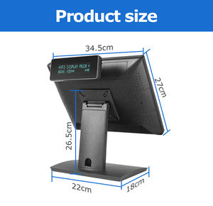 15-дюймовая сенсорная <span class=keywords><strong>POS</strong></span>-система с кассовым аппаратом и алюминиевой подставкой, работающая на Windows 10/11 и Android 11/14. - Product Image 5