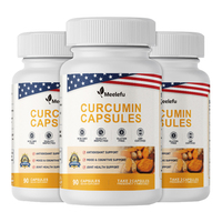 Cápsulas de Curcumina y Piperina, Fórmula con Ingredientes de Alta Actividad, Probadas por Terceros, Apoyan la Flexibilidad de las Articulaciones, Para Adultos