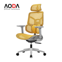 Chaise de bureau ergonomique à dossier haut en maille avec repose-pieds, chaise pivotante pour ordinateur, sedia ergonomica da ufficio