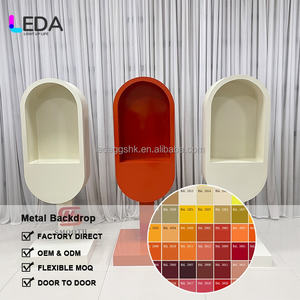 Cabine téléphonique de mariage moderne en métal blanc personnalisée LEDA avec lumières LED, support de livre d'or audio pour décorations de fête - Product Image 2