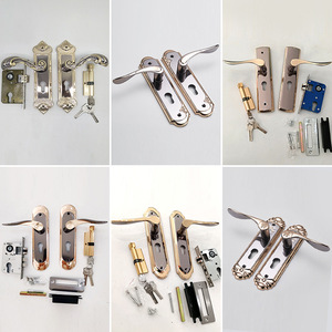 Set <span class=keywords><strong>Maniglia</strong></span> per <span class=keywords><strong>Porta</strong></span> Interna Europea <span class=keywords><strong>con</strong></span> <span class=keywords><strong>Serratura</strong></span> e Chiave, in Acciaio e Legno, per Camera da Letto, Vendita all'Ingrosso dal Produttore - Product Image 2