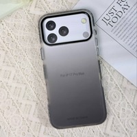 Nouvelle coque de téléphone IMD dégradée mate tendance avec cadre métallique pour appareil photo et boutons assortis pour iPhone 17 Pro Max