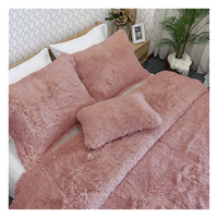 Ensemble de couette en fausse fourrure duveteuse, nouveauté, luxe d'hiver, super doux, vert Olive