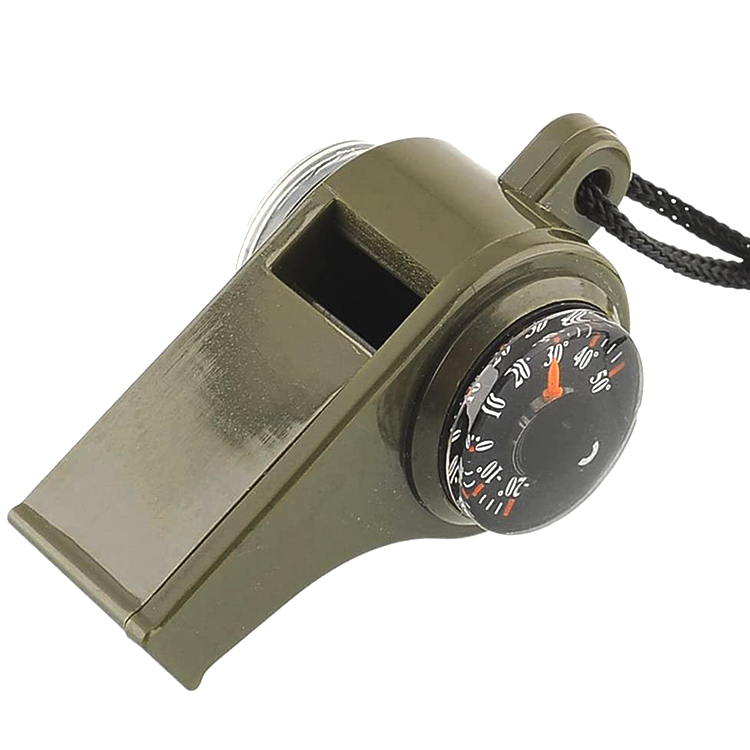 Sifflet De Survie Vspek 7 En 1 - Avec Boussole, Thermomètre Et Lampe - Pour Randonnée Et Camping
