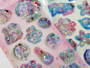 Anak-anak kerajinan 3D bergetar Pop up tahan air ramah lingkungan PVC stiker perekat Gloss laminasi pola kartun untuk dekorasi rumah - Product Image 4