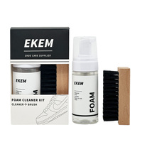 EKEM Marque privée Mousse nettoyante 120ml pour chaussures blanches Solution sans lavage pour chaussures Liquide de nettoyage en profondeur