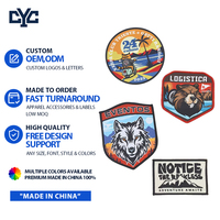Patch tissé personnalisé ultra-fin et léger à coudre, motif cercle avec logo, écologique, en promotion