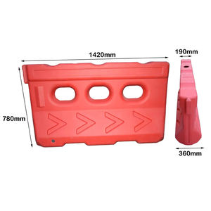 Barriera stradale in plastica per la costruzione pesante per il controllo temporaneo della folla stradale barriera di sicurezza - Product Image 2