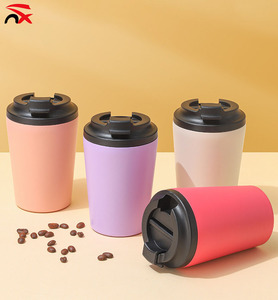 ถ้วยกาแฟสแตนเลสสตีลในรถยนต์แบบพกพาน้ำหนักเบาใช้ซ้ำได้ความจุ350มล. ถ้วยเก็บความร้อนแบบ304ในระยะยาว - Product Image 6