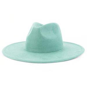 Sombreros Fedora de Gamuza para Mujer, Sombreros de Playa de Ala Ancha, Sombrero Panamá de Fieltro, Sombrero Vaquero Moldeable para <span class=keywords><strong>Vaqueras</strong></span> - Product Image 6