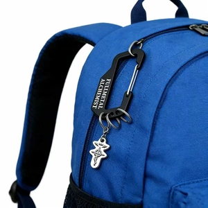 Wholesale Custom Design Aluminum Alloy <b>Light</b> Weight Carabiner Keychain Promotional Keychains Carabiners with Cross Drops - Product Image 1