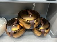 Juego de Recipientes para Calentar Comida Jumbo de 4L, 5L y 6L, Regalo para el Ramadán, Cazuela Aislada con Acabado Mate, Olla Grande para Buffet y Fiestas