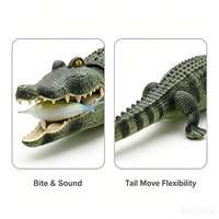 Grand jouet crocodile infrarouge télécommandé réaliste avec son de rugissement, jouet interactif électrique pour enfants