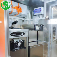 Remorque alimentaire mobile en acier inoxydable avec équipement complet, climatisation, machine à crème glacée, résistante à la rouille, pour utilisation en extérieur