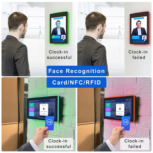 8 Inch Screen Display Digital Screen NFC POE CHARGING RJ45 RFID LED Light Bar 5MP Camera For Biometric Time <strong>Clock</strong> NFC Time <strong>Clock</strong> - Product Image 3