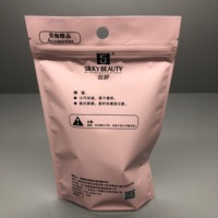 Sac d'emballage personnalisé pour produits de maquillage et bijoux avec fermeture éclair et fenêtre, idéal pour l'impression d'accessoires
