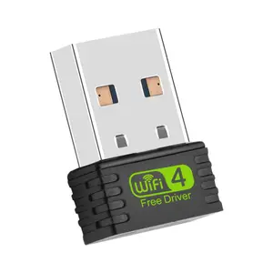 迷你USB WiFi适配器150Mbps Wi-Fi适配器，用于PC USB以太网WiFi加密狗2.4G网卡天线Wi Fi接收器