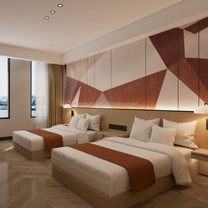 Muebles de Hotel de Diseño Moderno, Juego de Dormitorio de Madera Personalizado, Cama Doble para Hotel, Muebles de Madera para Dormitorio de Hotel - Product Image 4