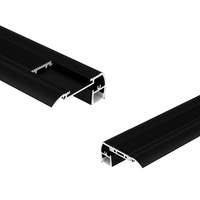 KC T forme étape bande lumière vers le bas Pc Pmma couverture Led escalier nez profilés d'extrusion d'aluminium