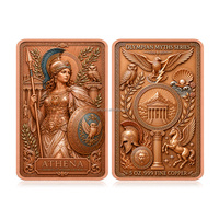 Collection de barres de cuivre 5oz sur le thème de la mythologie grecque, avec plaques sculptées représentant les dieux des mythes olympiens, cadeau souvenir