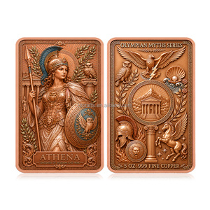 Barre di Rame da 5oz della Collezione <span class=keywords><strong>Mitologia</strong></span> Greca all'Ingrosso, con Sculture di Dei e Miti Olimpici, Placche in Rame, Regalo Souvenir - Product Image 4