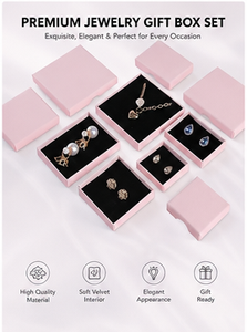 Luxury <b>Pink</b> Lid and Base Rigid Paperboard Jewelry <b>Box</b> Custom Printed Square Packaging for High-end Bracelet and Surprise <b>Gift</b> - Product Image 4