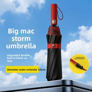 <span class=keywords><strong>Parapluie</strong></span> d'affaires pour <span class=keywords><strong>homme</strong></span> surdimensionné, entièrement automatique, extra large, noir, anti-UV, pliable, renforcé, anti-<span class=keywords><strong>tempête</strong></span> - Product Image 1