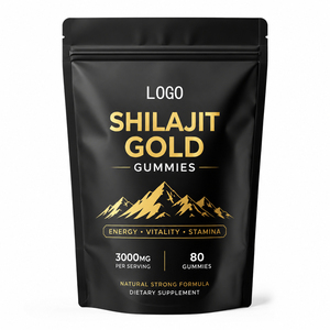 Bonbons gélifiés au Shilajit de l'Himalaya OEM/ODM, extraits d'Ashwagandha et de curcuma, soutien immunitaire, formule naturelle faible en glucides, certifié Halal 2 - Product Image 1