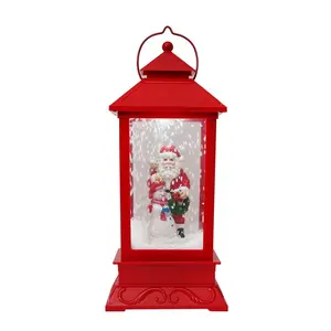 Belle lampe de Noël festive avec musique lumineuse, lanterne de Noël avec neige pour les festivals, décorations élégantes de <span class=keywords><strong>lampadaire</strong></span> de Noël - Product Image 1