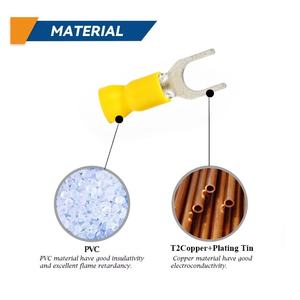 Connecteur de borne de batterie jaune <span class=keywords><strong>Optima</strong></span> personnalisé cosses avec isolation en vinyle de plus petite taille en cuivre - Product Image 2