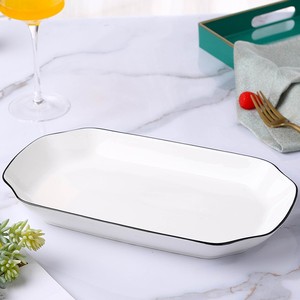 Piatto <span class=keywords><strong>in</strong></span> ceramica di lusso moderno da 12 pollici eco-friendly <span class=keywords><strong>in</strong></span> <span class=keywords><strong>porcellana</strong></span> bianca per feste di matrimonio <span class=keywords><strong>in</strong></span> cucina a casa - Product Image 5