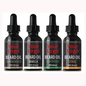 Natural Citrus Vanilla Sandalwood Scents Beard Oil For Men's Beard Softening Conditioning With Organic Tea Tree Argan Jojoba Oil