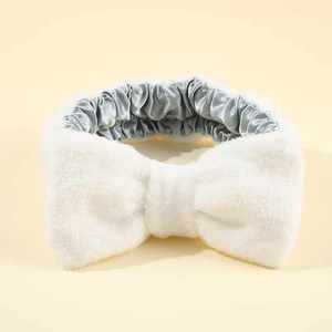 Custom Logo Flanel Spa Hoofdband Satijn Innerlijke Make-Up Gezicht Pols Gezicht Handdoek Wassen Boog Hoofdband Voor Vrouwen - Product Image 5