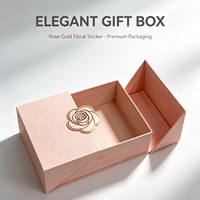 Kotak Hadiah Mewah Pink Dua Pintu, Kotak Kemasan Magnetik untuk Parfum Perhiasan Kosmetik Hadiah Pernikahan Ulang Tahun