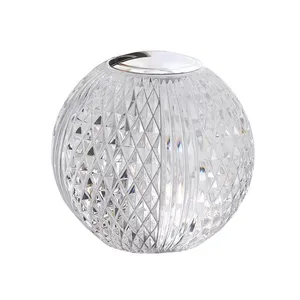 Hotel Decoration Wireless Globe Ball Lighting USB Rechargeable Cordless Luxury Table Lamps