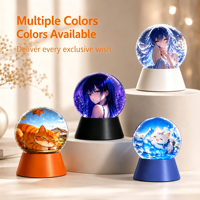 H401Mini Boule de cristal numérique DIY, affichage vidéo GIF personnalisé, ornement de bureau et pendentif portable, téléchargement via APP, cadeau créatif