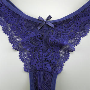 3 pezzi di pizzo <span class=keywords><strong>elegante</strong></span> da donna G <span class=keywords><strong>perizoma</strong></span> a vita bassa mutandine Sexy trasparenti rosse da donna Bikini breve Lingere - Product Image 6