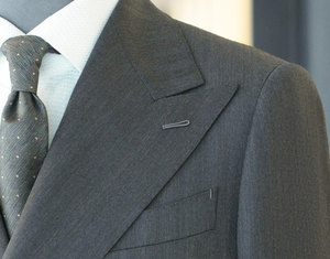 <span class=keywords><strong>Costume</strong></span> de <span class=keywords><strong>Mariage</strong></span> Italien de Haute Qualité pour Homme, Modèle <span class=keywords><strong>Demi</strong></span>-Entoilé, 100% Laine, Deux Pièces avec Pantalon, Couleur Charbon, Revers Milanais - Product Image 3