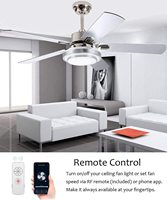 Kit de contrôleur de lumière de ventilateur de plafond intelligent Tuya Wifi avec télécommande RF APP interrupteur de vitesse gradateur fonctionne avec Alexa Google