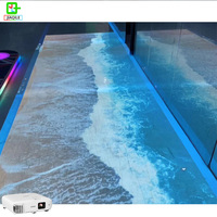 Projection de mariage immersive et de fête Système de projection de sol mobile interactif au sol Matériau métallique durable