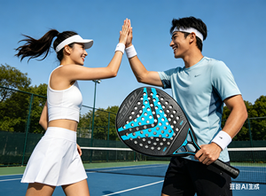 <span class=keywords><strong>Raquette</strong></span> de padel professionnelle <span class=keywords><strong>Victor</strong></span> de haute qualité avec noyau en mousse EVA et design de filet pour joueurs professionnels - Product Image 3